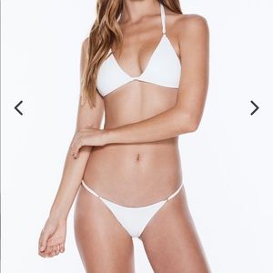 NWT MGS white ribbed bikini. Sz M